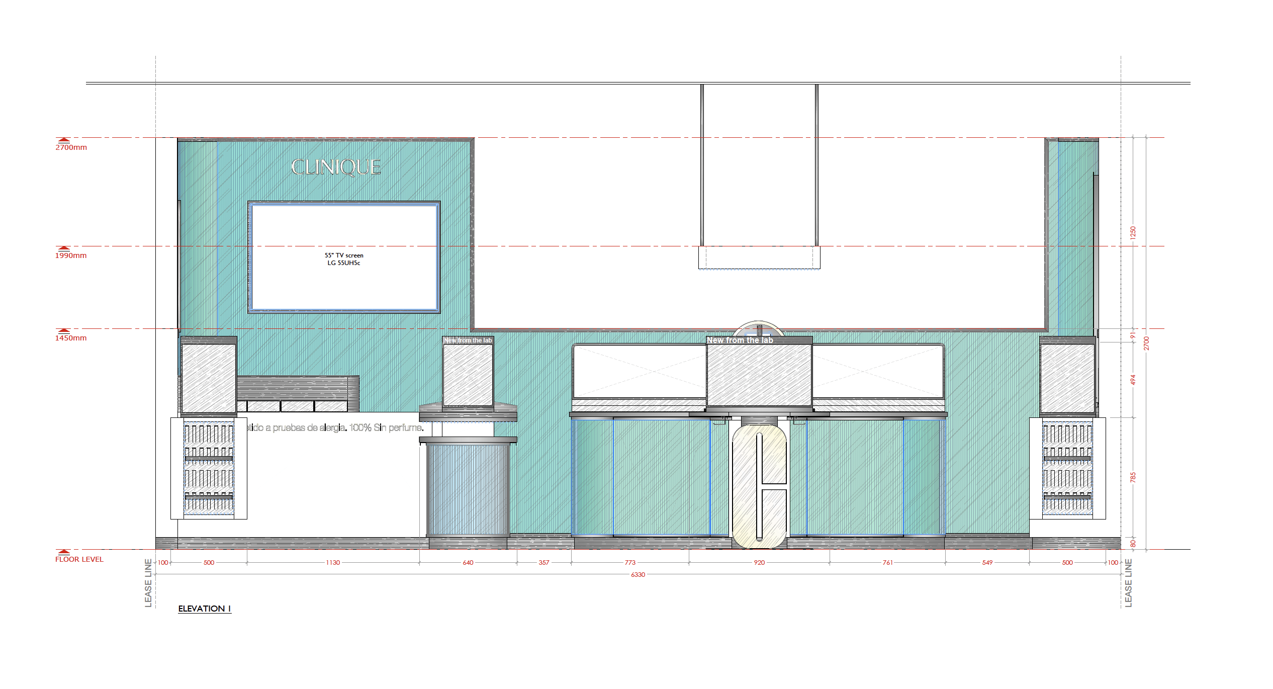 Élévation du projet Clinique à El Corte Inglés Castellana